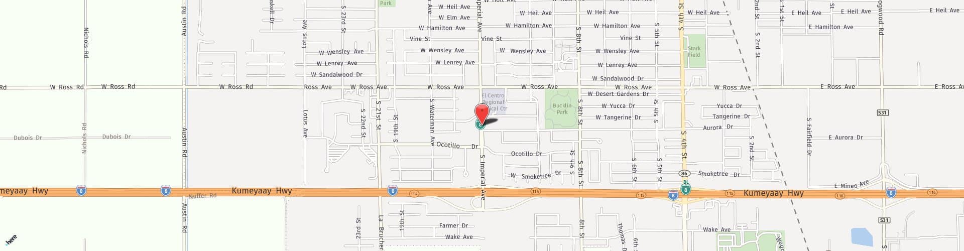 Location Map: 1665 South Imperial Avenue El Centro, CA 92243