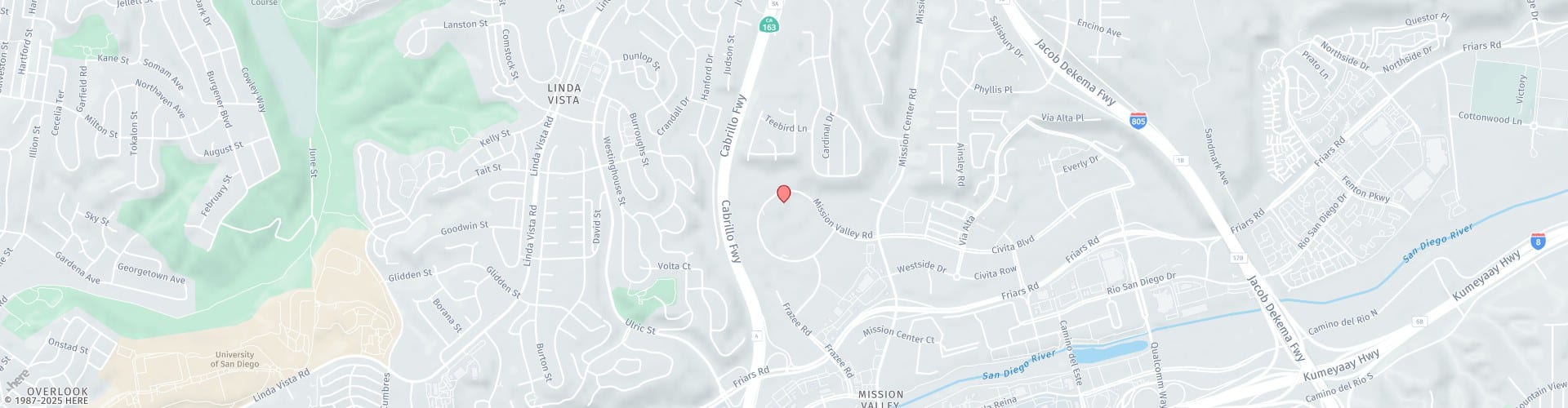 Location Map: 7485 Mission Valley Rd. San Diego, CA 92108