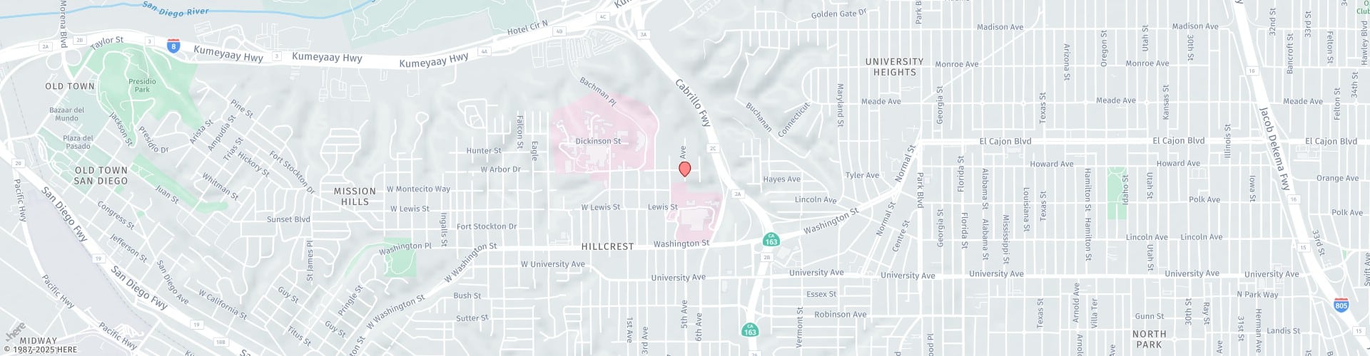 Location Map: 4077 Fifth Ave San Diego, CA 92103