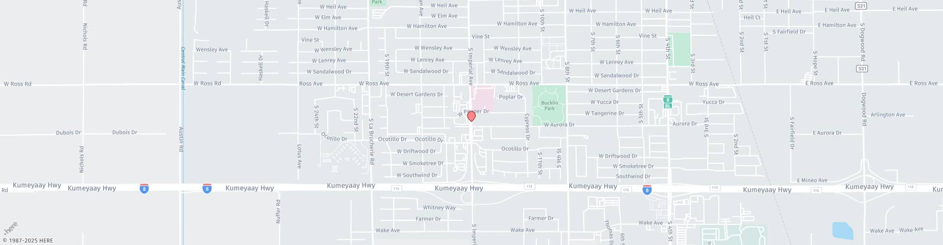 Location Map: 1665 South Imperial Avenue El Centro, CA 92243